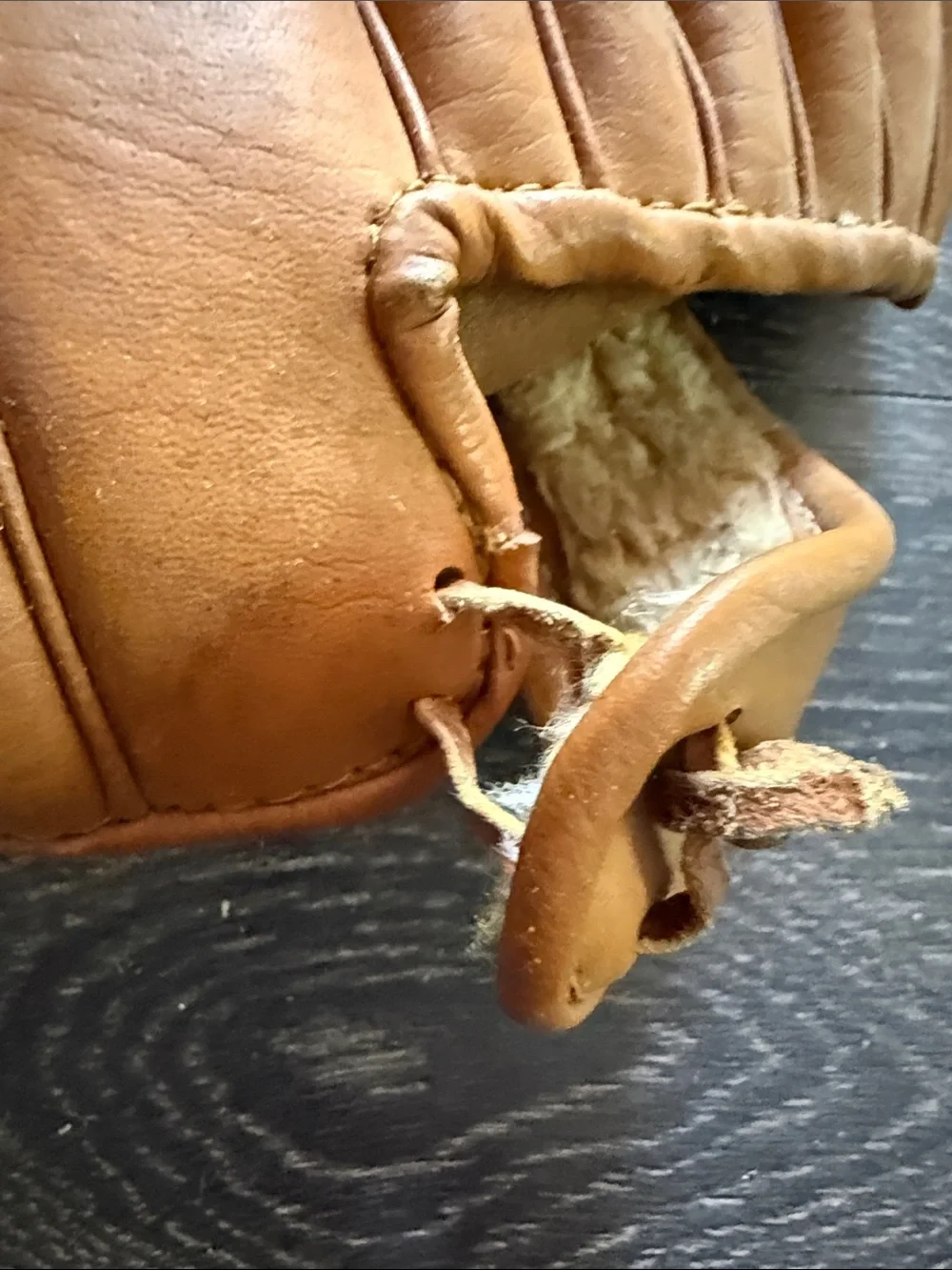 Kids' Tan Leather Baseball Glove